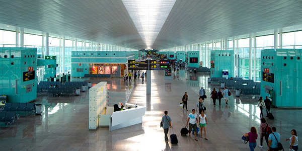 Inside Barcelona airport